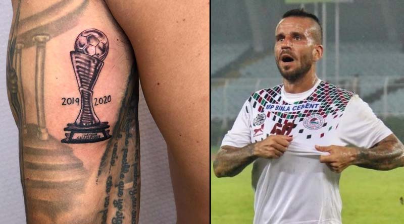 Mohun Bagan footballer Fran Gonzalez inked I League trophy