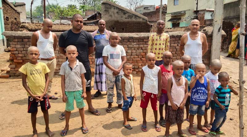 From children to elderly persons, all get bald during lockdown in Asansol