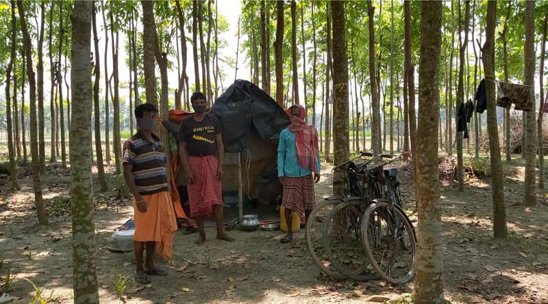Three youths coming back from Odissa kept themselves into a tent as quaretined