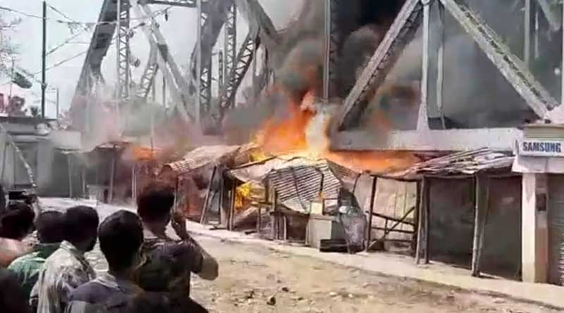 South 24 Parganas: Fire Engulfs 15 store at Piyali Station on Sunday