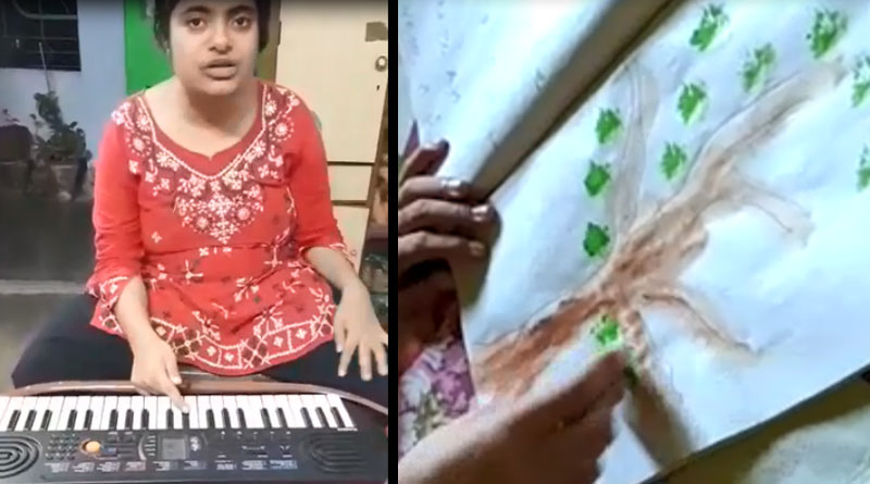 Sangbedan, an NGO organises competetion of cultural activities for specially abled children through whatsapp during lockdown.