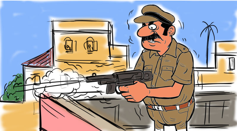 Junior Police constable fires shots at Jhargram residential complex