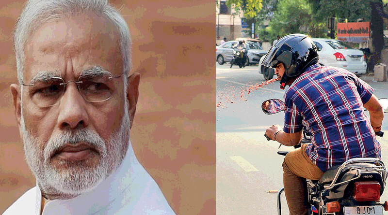 PM Modi want to ensure ourselves to avoide spitting in public places