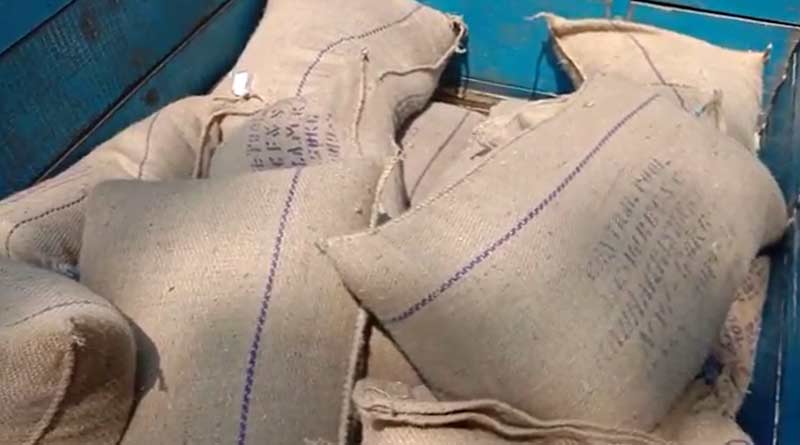 Man and his ally collects rice to sell illegaly in Barasat, detained