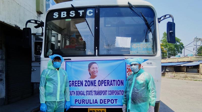 Government bus runs in Purulia with very few passenger