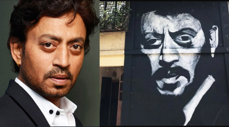 A huge mural in Mumbai's Bandra for the late actor Irrfan Khan