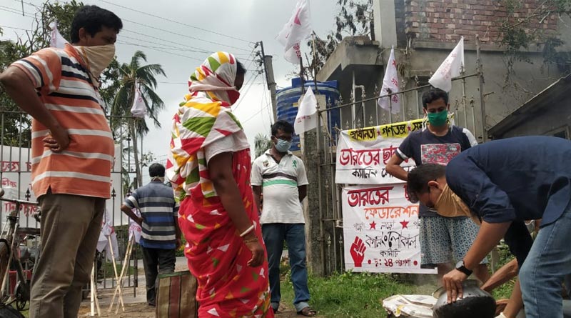 Youth running community kitchen in Sundarban for distressed people