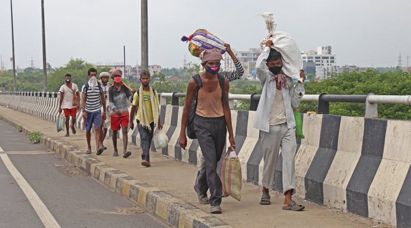 Migrant labours started walking from Bengal towars Jharkhand