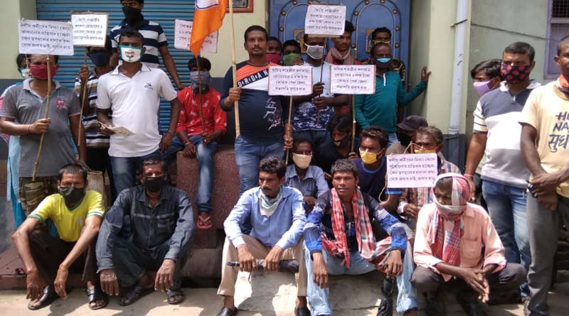 BJP workers stage protest against party's district president at Katwa