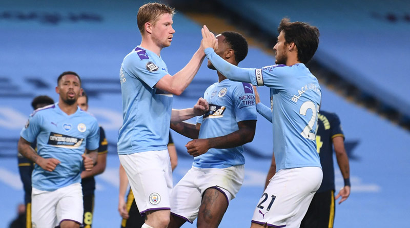 EPL: Manchester City school ten-man Arsenal on restart