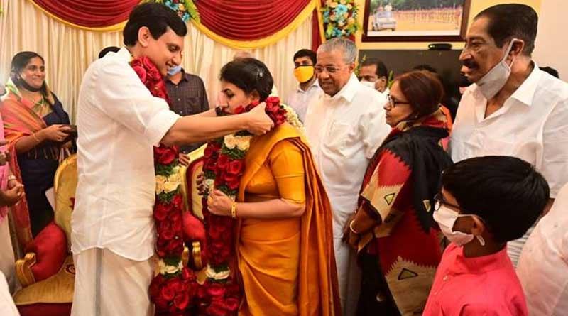 Daughter of Kerala's communist CM marries socially, sparks questions