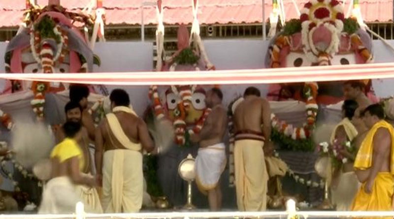 Lord Jagannath snan yatra rituals performed in Puri first time without devotees