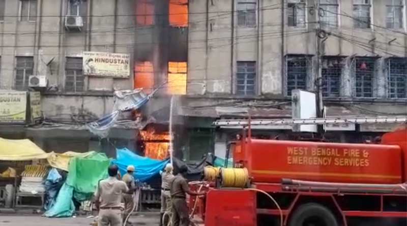 Massive fire broke out in a builiding of Canning Street