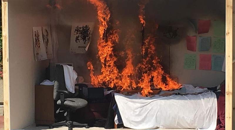 Mysterious fire into the house of police at Baruipur, members get panicked
