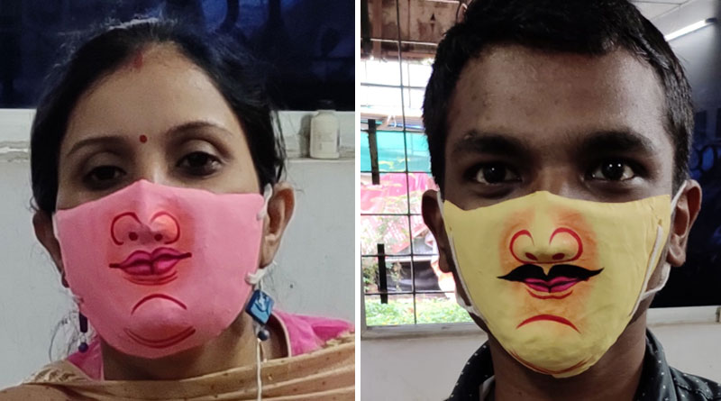 Unique mask made by Chhow artists with touch of traditional design