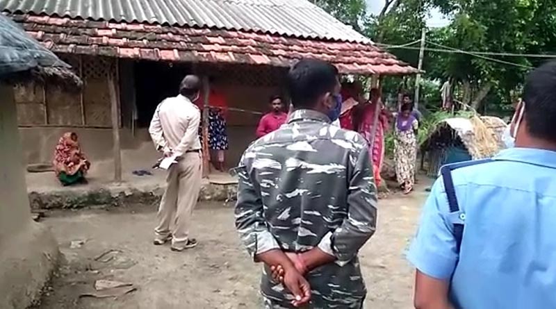 A minor girl stages protest infront of her boyfriends house