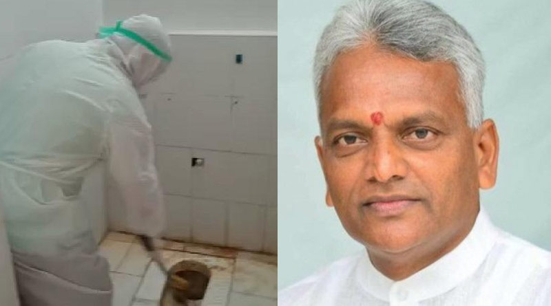 Puducherry Health Minister Cleans COVID hospital’s Toilet, Viral Video