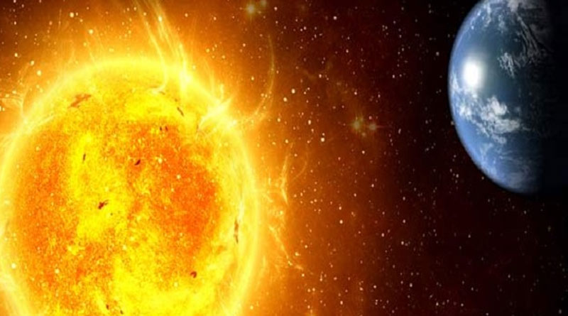 This massive sunspot turning towards the Earth and effects communication systems