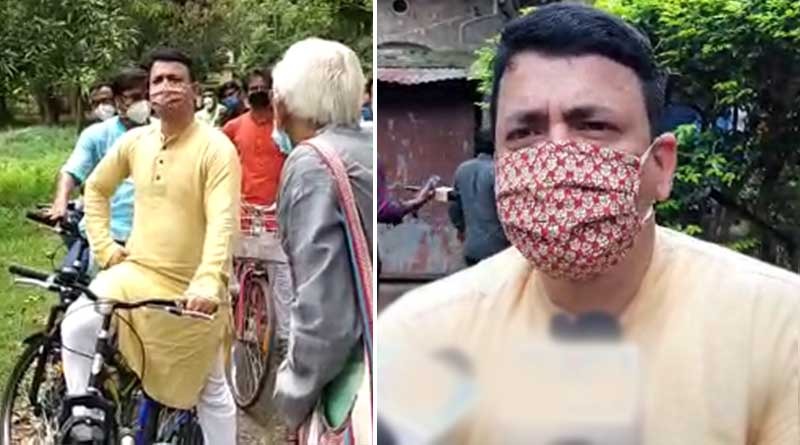 Birbhum: SP, Birbhum talks to the public on wall at Vishva Bharati