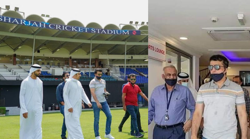 IPL 2020: BCCI president Sourav Ganguly visits Sharjah Cricket Stadium | Sangbad Pratidin