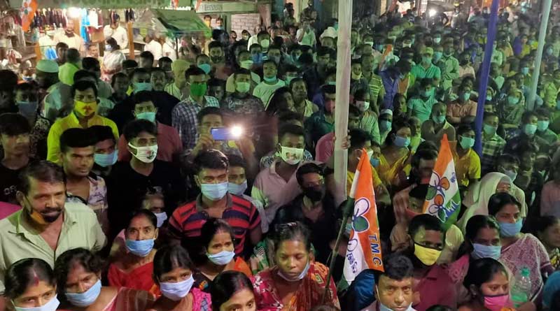 Atleast 4000 people gatherd at TMC's rally in Bongaon avoiding social distance
