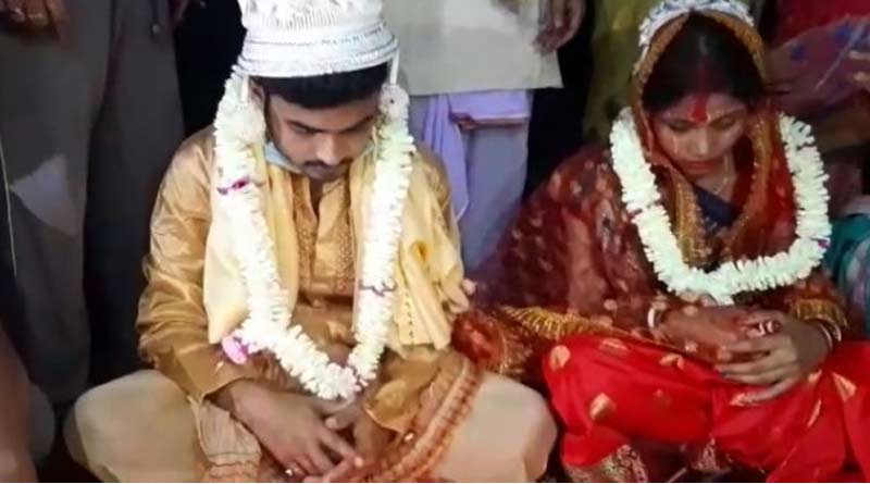 A Woman stages protest in front of boyfriend's house for 48 hours, after that they get married | Sangbad Pratidin