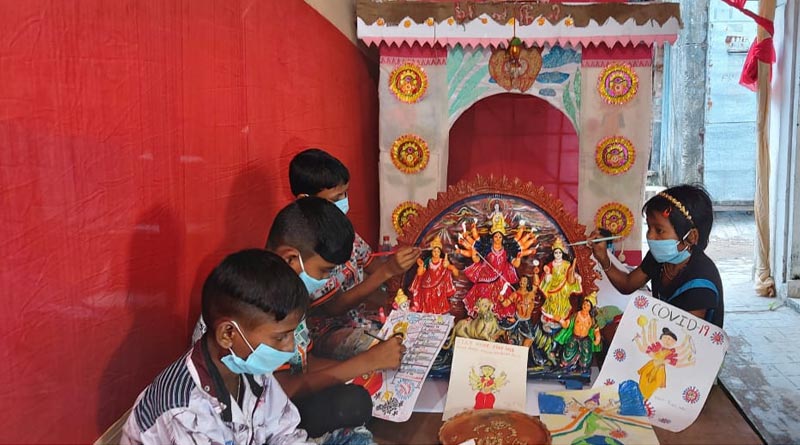 Children of different area are organising a unique Durga Puja this year | Sangbad Pratidin