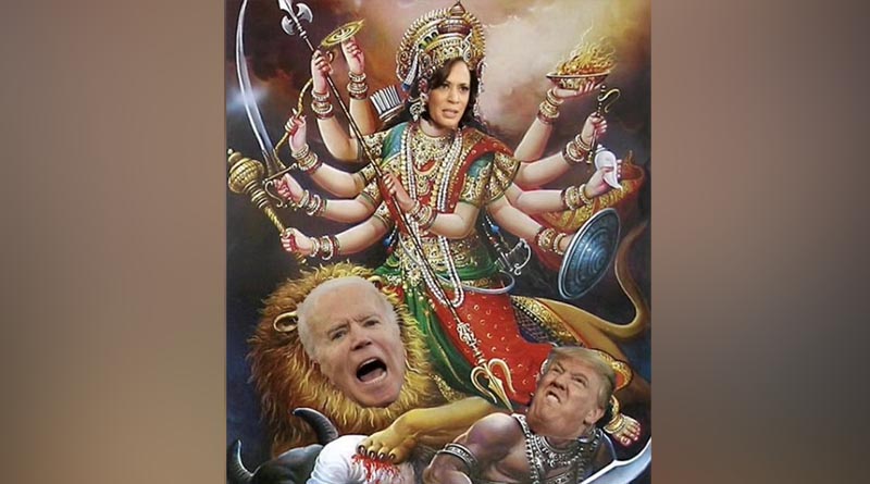 Meena Harris Slammed For Morphing Aunt Kamala As Maa Durga, Enemy Trump | Sangbad Pratidin‌‌