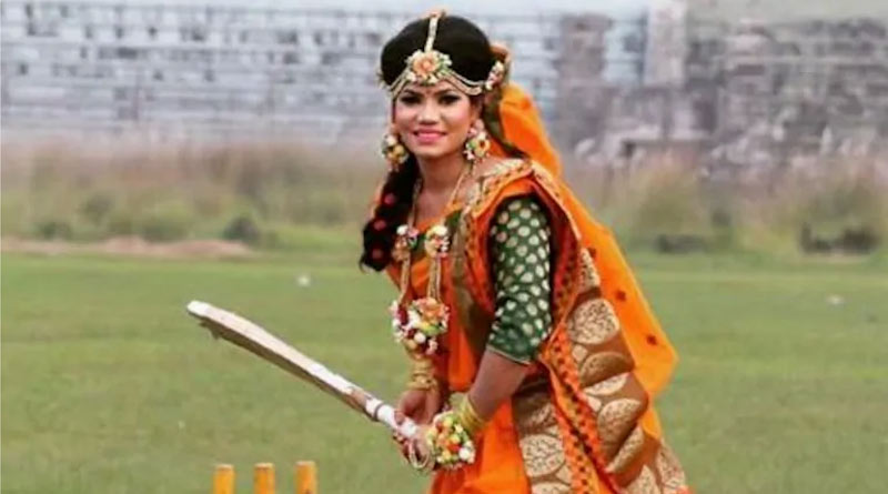 Bengali news of Bangladeshi Cricketer: Sanjida Islam Strikes a Pose with Bat in Wedding Photoshoot, pictures goes viral | Sangbad Pratidin