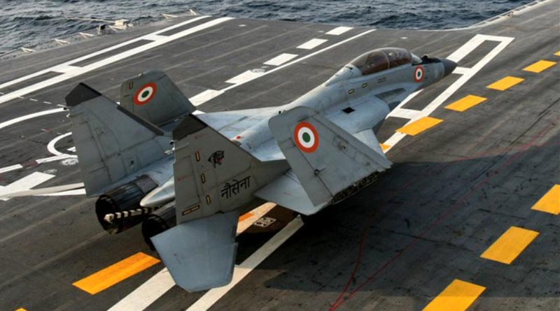 Parts of crashed Mig-29K trainer jet of Indin Navy recovered, pilot missing | Sangbad Pratidin
