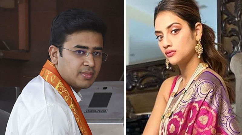 TMC MP Nusrat Jahan attacks president of BJYM with his steps to bring priviledge notice against Police of Nabanna Abhiyan| Sangbad Pratidin