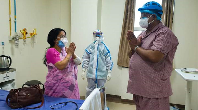 Corona positive minister Nirmal Maji roaming around in Calcutta Medical College | Sangbad Pratidin