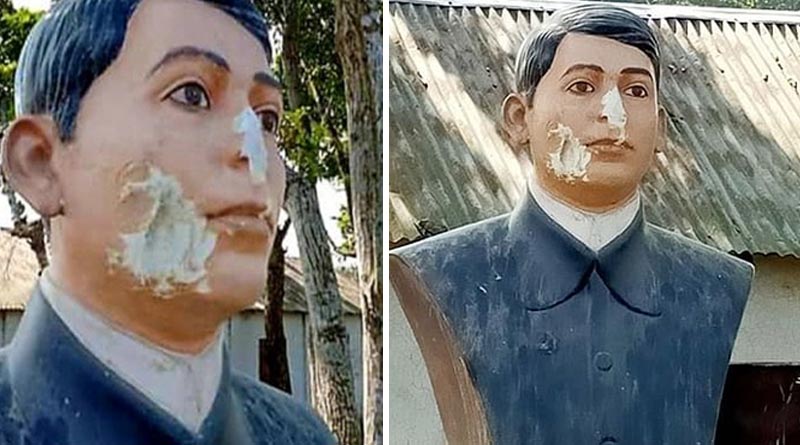 Sculpture of freedom fighter Baghajatin vandalised in Bangladesh| Sangbad Pratidin