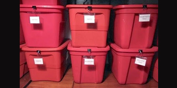 Labelling the storage boxes