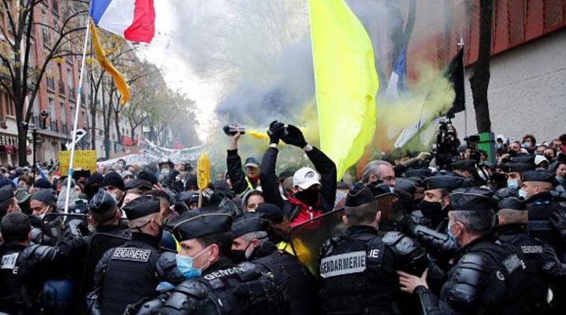Police Arrest 95 People During Protests Across France Over Security Law । Sangbad Pratidin