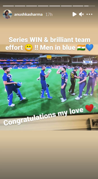 Anushka's instagram story