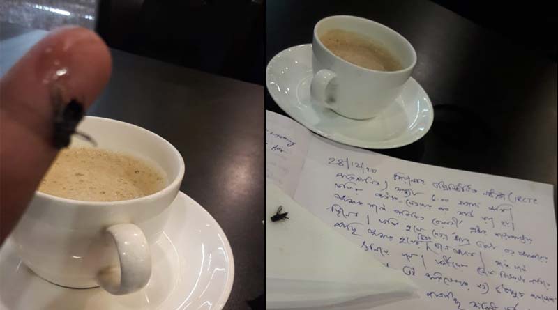 A fly found in coffee at lounge in Sealdah | Sangbad Pratidin