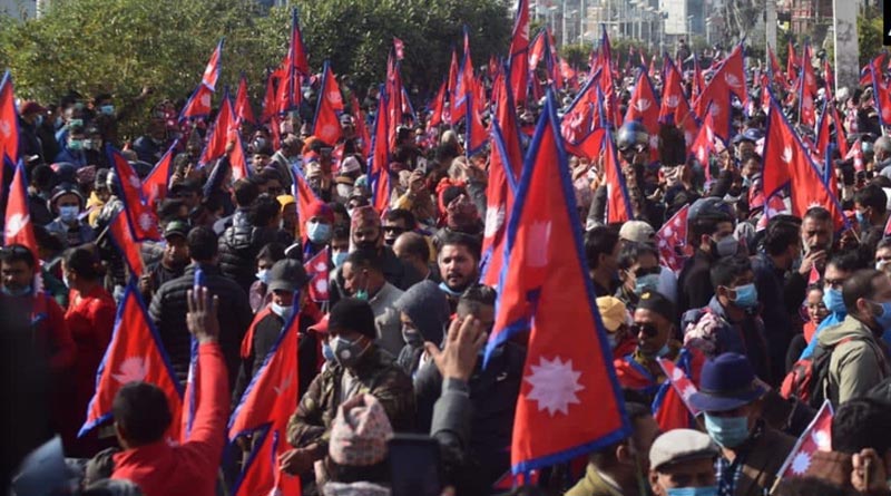 Kathmandu Rocked By Protests Demanding Monarchy's Return । Sangbad Pratidin