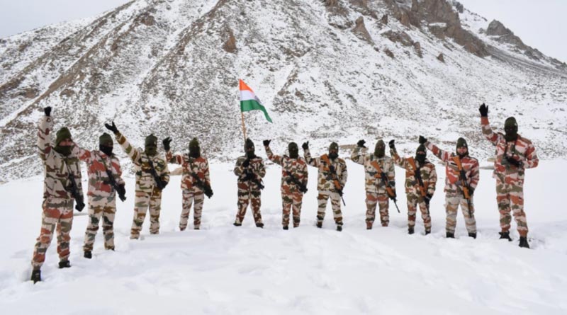 ITBP jawans celebrate the 72nd Republic Day in Ladakh | Sangbad Pratidin