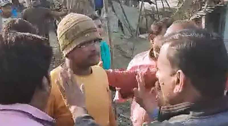 A cancer patient allegedly beaten up by TMC leader | Sangbad Pratidin