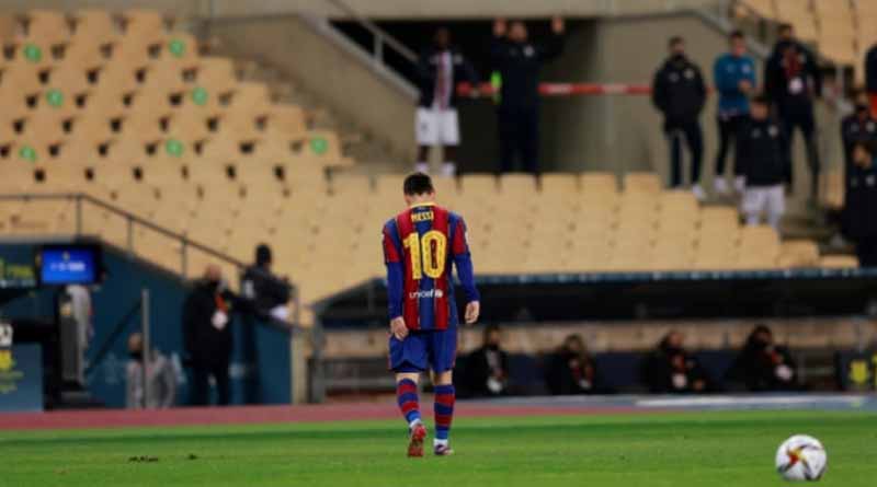 Messi shown first red card of Barcelona career after lashing out in Super Cup defeat to Athletic | Sangbad Pratidin
