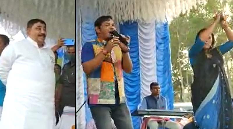 Folk artist perfoms song 'khela habe' which is the slogan raised by TMC leader Anubrata Mandal before WB Assmebly election |SangbadPratidin