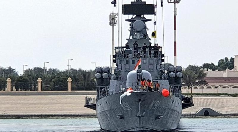Indian Naval ship INS Pralaya arrives in UAE to take part in NAVDEX, IDEX 2021 | Sangbad Pratidin