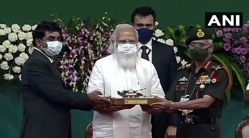 Prime Minister Narendra Modi formally hands over the DRDO developed Arjun Main Battle Tank to Indian Army | Sangbad Pratidin