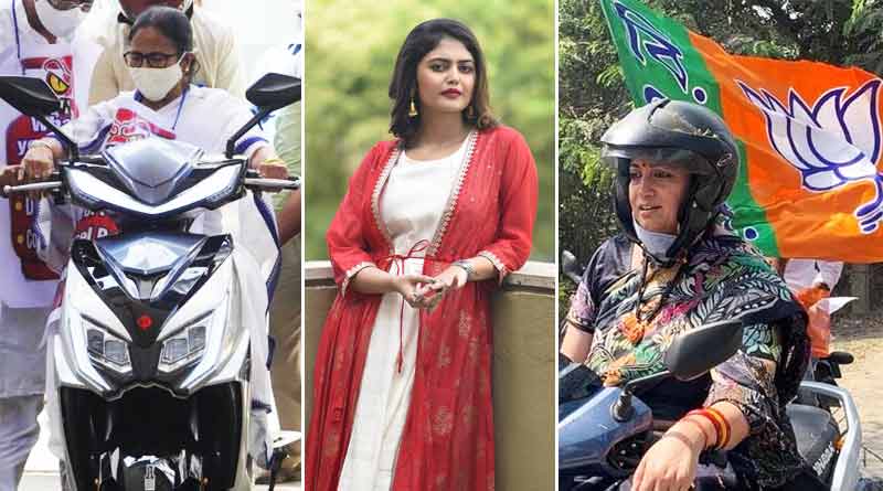 Saayoni Ghosh's sharp tweet on Smriti Irani scooty ride | Sangbad Pratidin