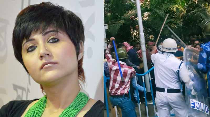 Swastika Mukherjee protest police atrocities on Left protesters | Sangbad Pratidin
