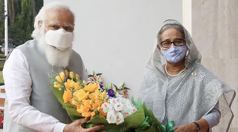 PM Modi meets Sheikh Hasina in Dhaka | Sangbad Pratidin