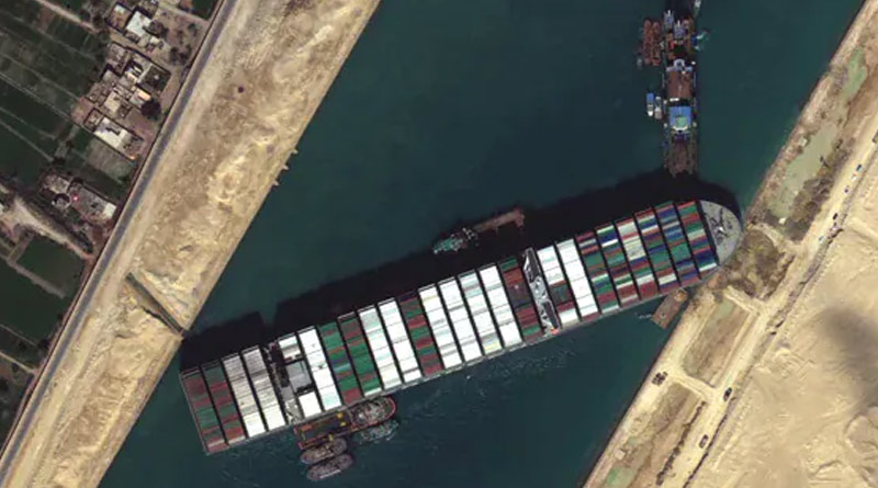 Ship blocking Suez Canal made to move slightly, unclear when the channel will be free | Sangbad Pratidin