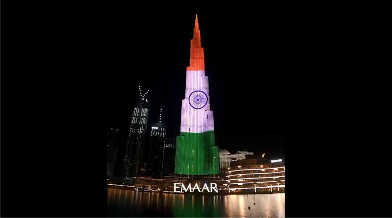 UAE expresses support amid COVID-19 crisis by lighting up Burj Khalifa with tricolour | Sangbad Pratidin