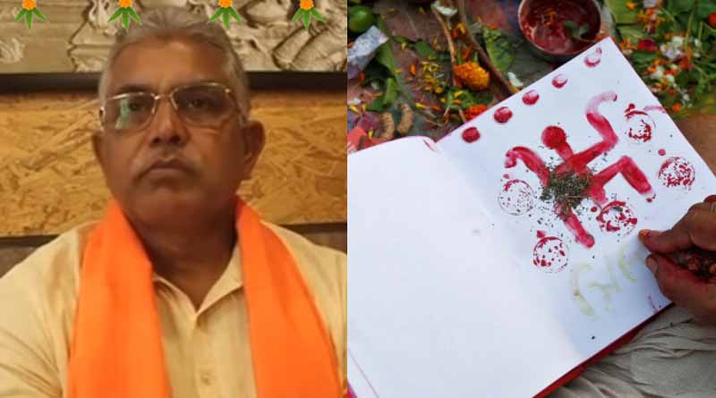 BJP leader Dilip Ghosh creates controversy to wish for Bengali new year। Sangbad Pratidin
